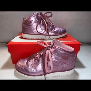 Womens Metallic Pink/Purple Authentic Jordan 1